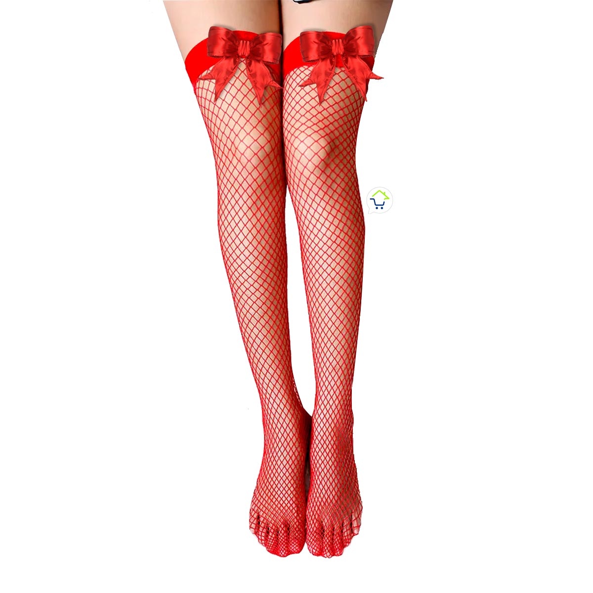 Miniatura 2 de Medias De Malla Red Con Moño Media AF659